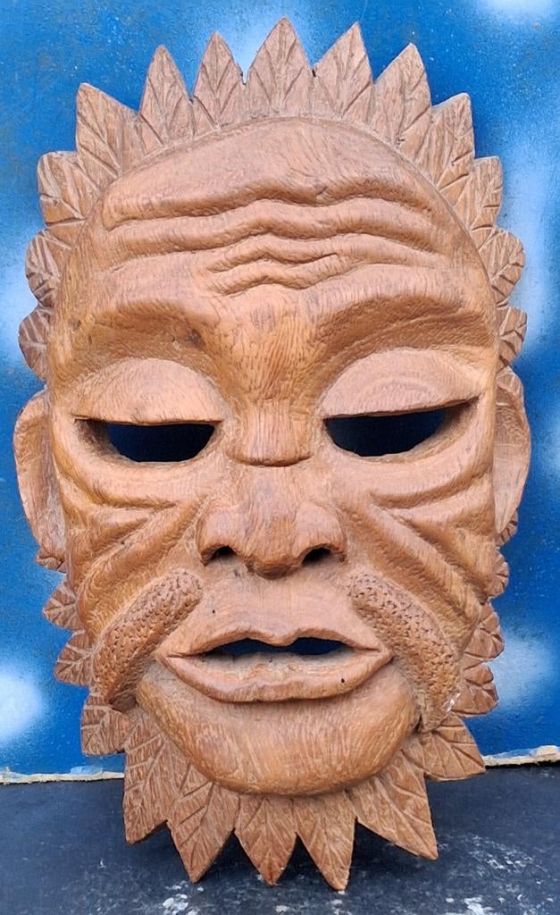 Balinees masker/doden masker? Hardhout.  20/23 cm., Ophalen