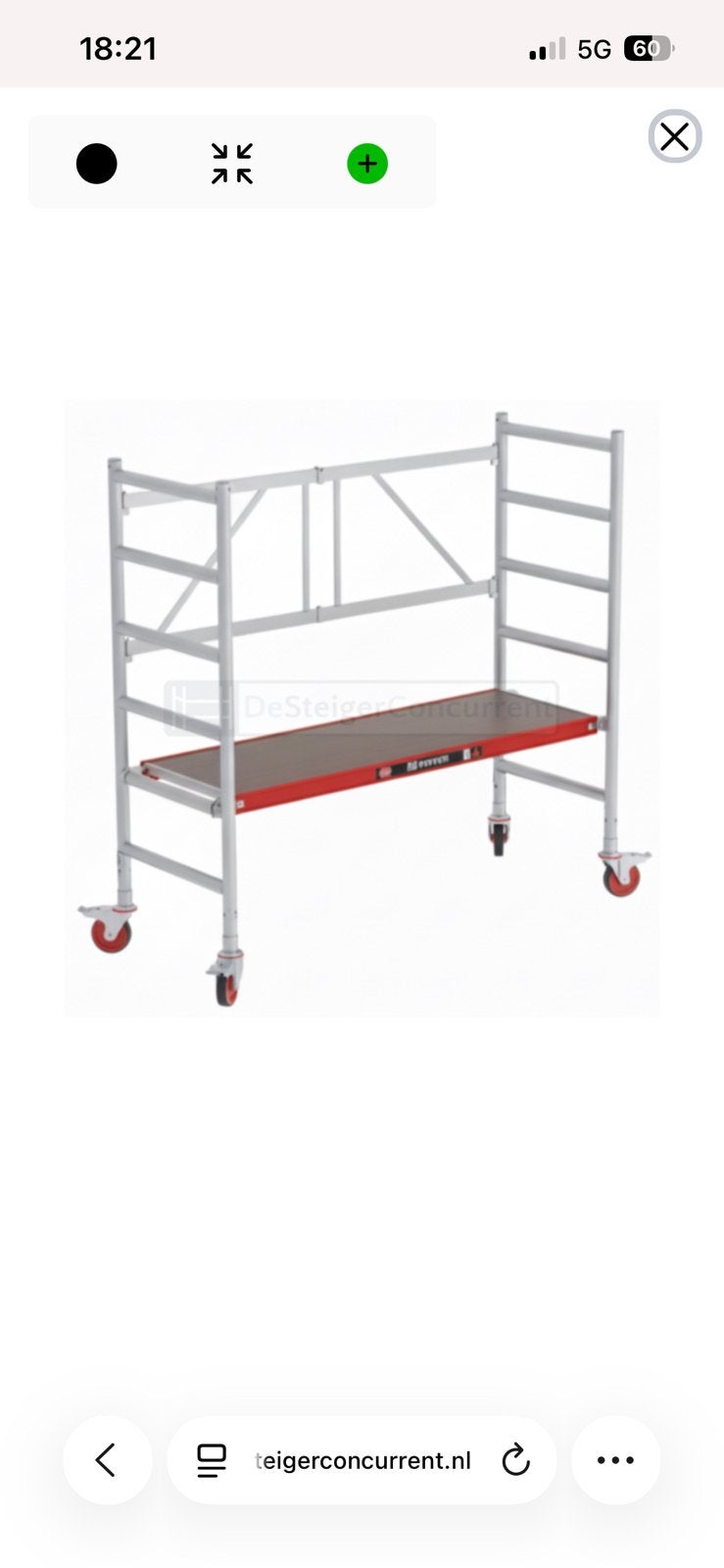 Altrex Kamersteiger, Doe-het-zelf en Verbouw, Ophalen, Zo goed als nieuw, Rolsteiger of Kamersteiger, 5 meter of hoger