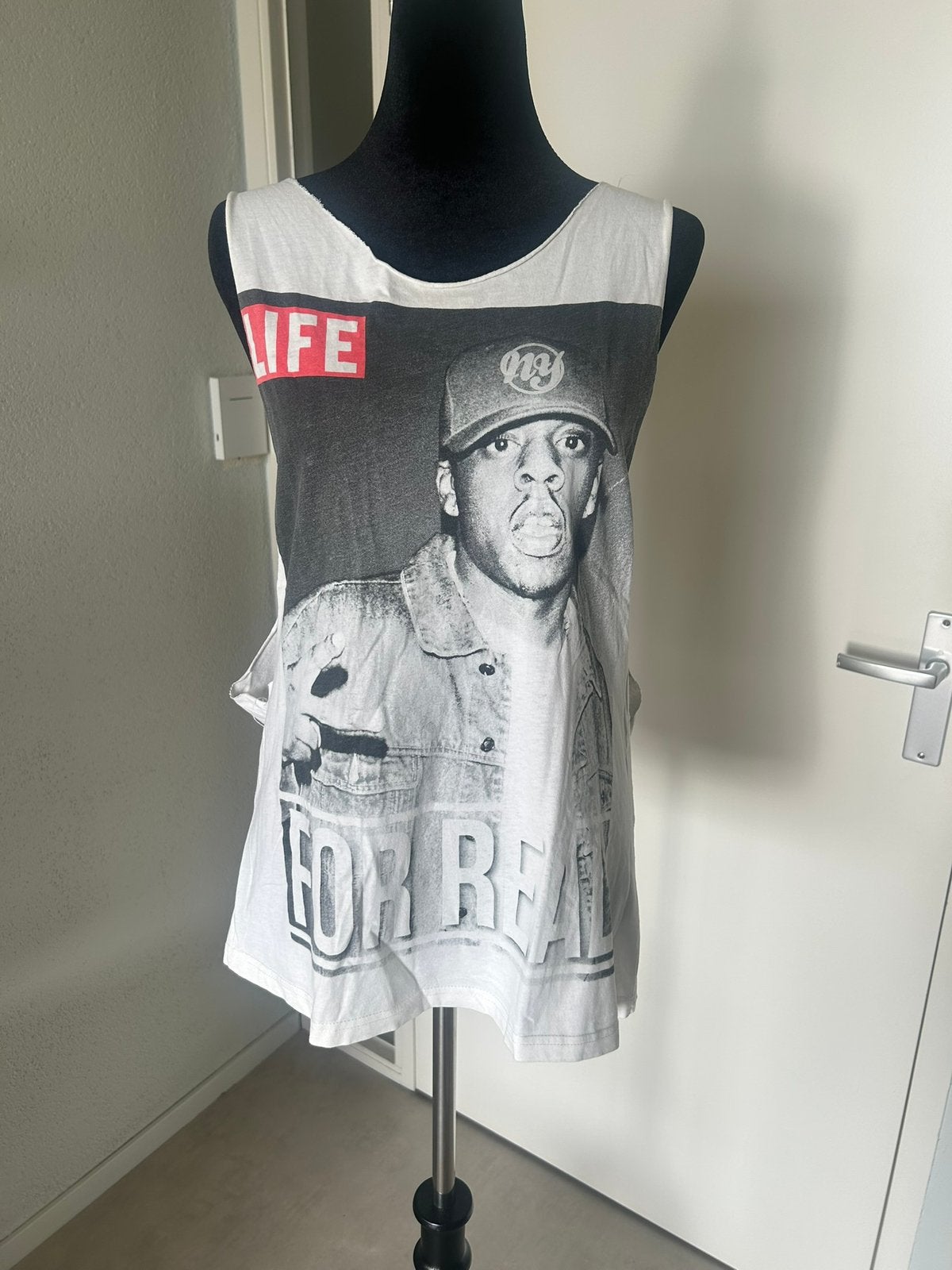 Jay Z shirt geknipt, Kleding | Dames, Maat 38/40 (M), Wit, Ophalen of Verzenden, Zo goed als nieuw