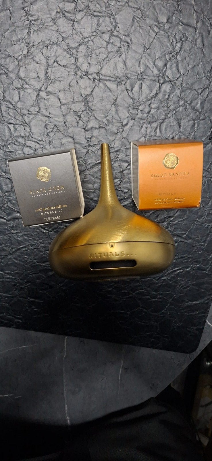 Rituals Private Collection Geurbrander met Navullingen, Huis en Inrichting, Ophalen of Verzenden, Zo goed als nieuw, Goud, Metaal