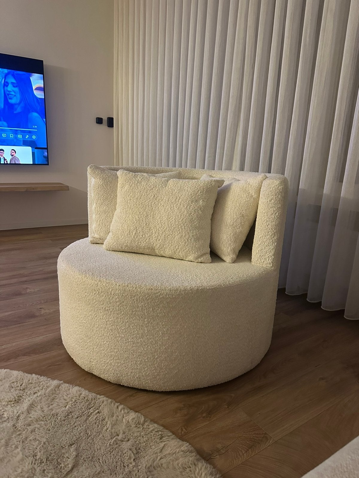 Loveseat Teddy, Ophalen, Zo goed als nieuw, Wit