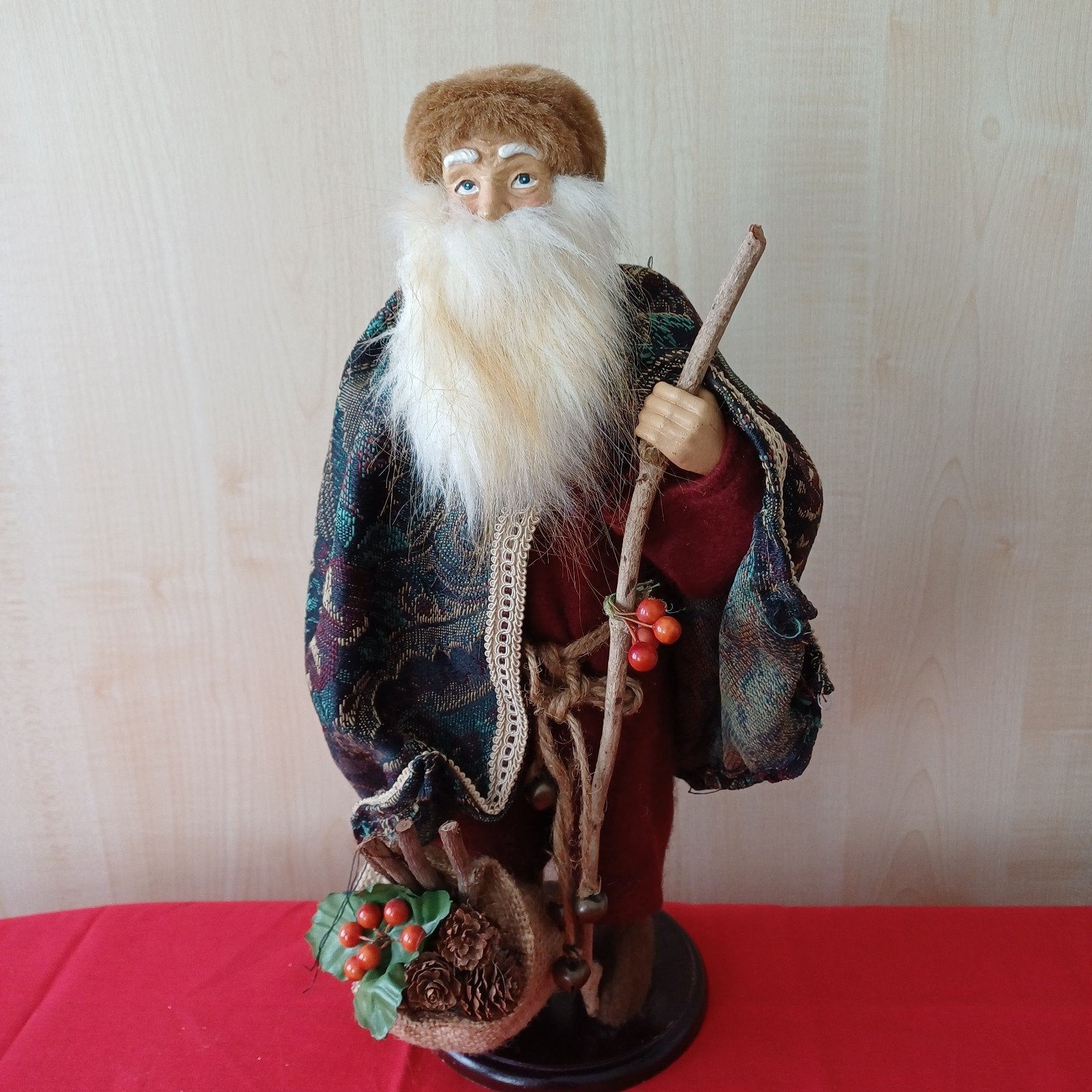Grote stoffen herder/kerstman 40 cm., Ophalen of Verzenden, Gebruikt