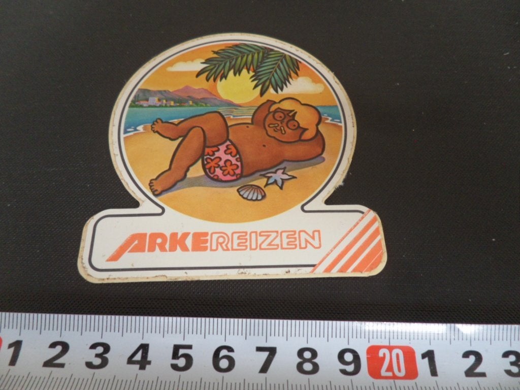 sticker Enschede ARKE Reizen  strand, Verzamelen, Ophalen of Verzenden, Zo goed als nieuw