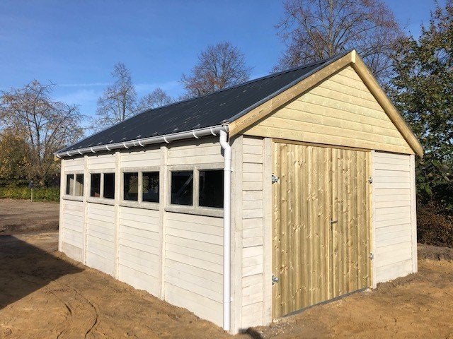 Garages en bergingen in een voordelige beton systeembouw, Overige materialen, 250 tot 500 cm, Schuur, Nieuw
