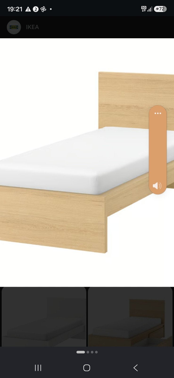 ikea malm bed 90x200 met lattenbodem., Huis en Inrichting, Slaapkamer | Bedden, Ophalen, 90 cm, Eenpersoons, Wit