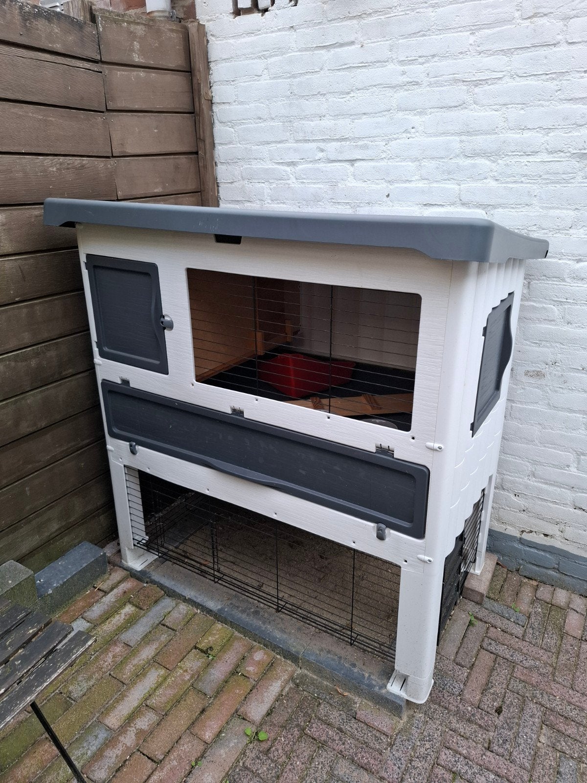 flairplast grandlodge konijnenhok, 110 cm of meer, Ophalen of Verzenden, Zo goed als nieuw, 90 cm of meer