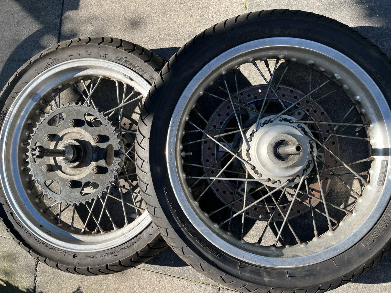 Akront velgen met dikke spaken voor caferacer projecten, Ophalen, Gebruikt