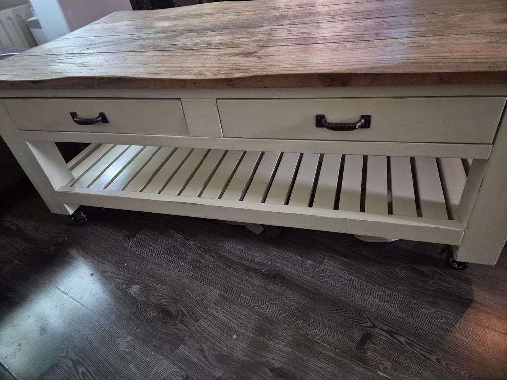 Landelijke salontafel, Huis en Inrichting, Tafels | Salontafels, Ophalen, 50 tot 100 cm, 50 tot 100 cm, Minder dan 50 cm