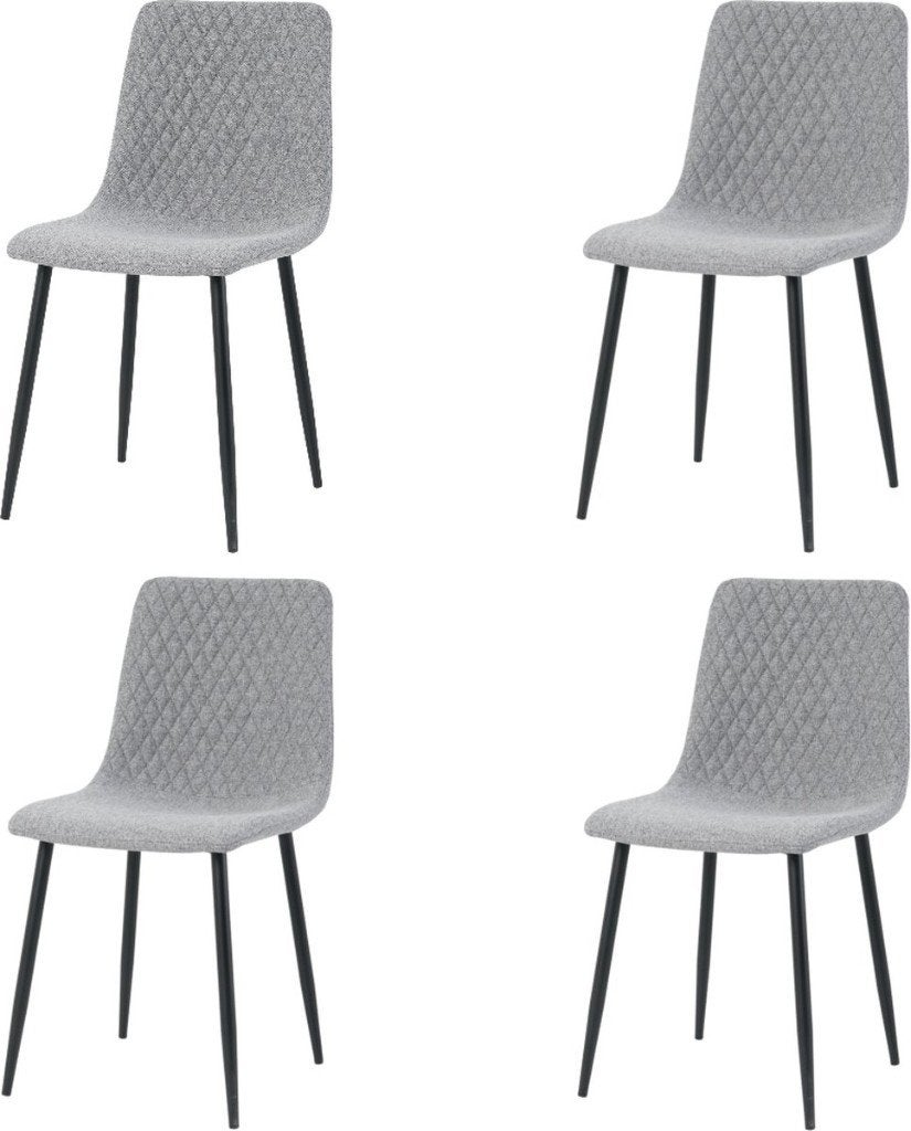 Eetkamerstoel Nevada - Grijs - Set van 4 - Stof, Huis en Inrichting, Stoelen, Nieuw, Ophalen of Verzenden, Scandinavisch & Basic