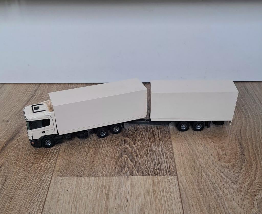 Tekno Scania vrachtwagen met aanhanger - modelauto, Ophalen of Verzenden, Zo goed als nieuw, Bus of Vrachtwagen, Tekno