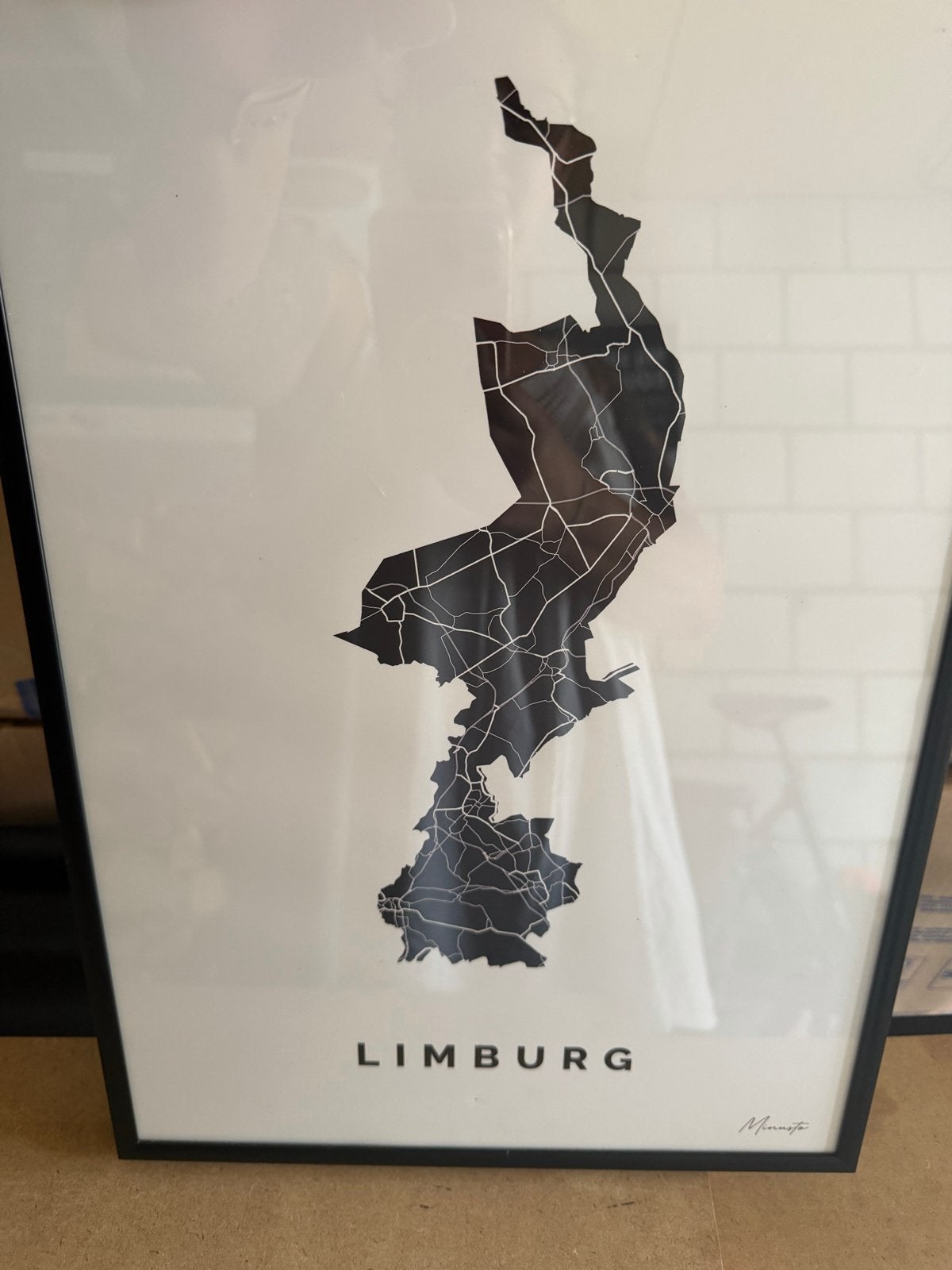 Modern Schilderij 'Limburg' - Kaart van de Provincie, Antiek en Kunst, Ophalen, Abstract, Landschap, Print
