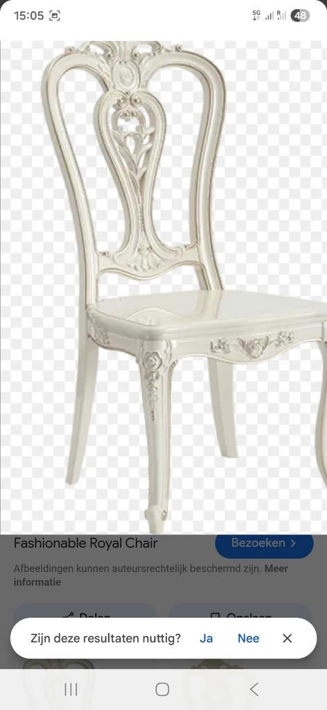 25 Elegante Feestzaal Stoelen - Wit Barok Stijl, Huis en Inrichting, Ophalen of Verzenden