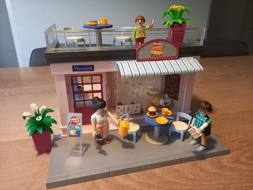 Playmobil City life Mijn koffiehuis - 70015 COMPLEET, Kinderen en Baby's, Speelgoed | Playmobil, Ophalen of Verzenden, Zo goed als nieuw