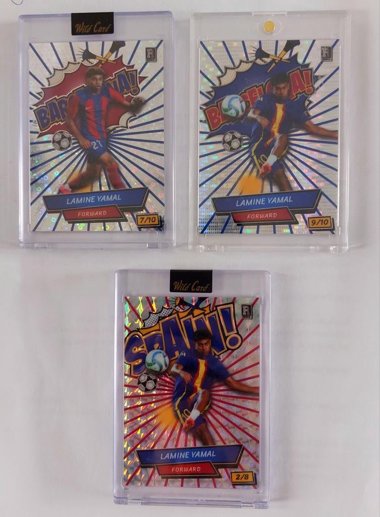 3x Lamine Yamal WILD CARD SEALED RC ROOKIE 2 x /10 + /8, Ophalen of Verzenden, Zo goed als nieuw, Buitenlandse clubs, Spelerskaart