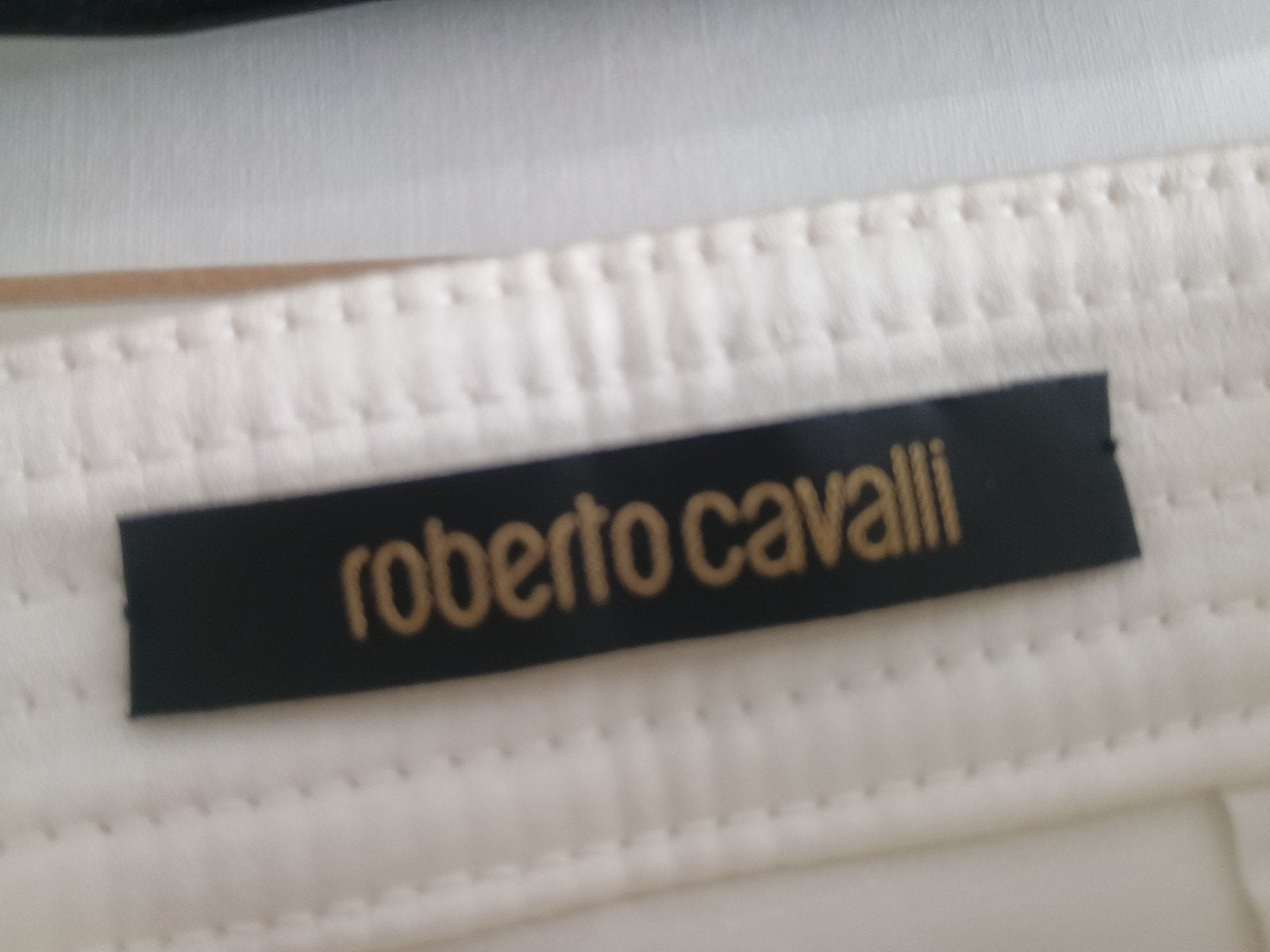 Roberto Cavalli dames pantalon S, Maat 38/40 (M), Beige, Ophalen of Verzenden, Zo goed als nieuw