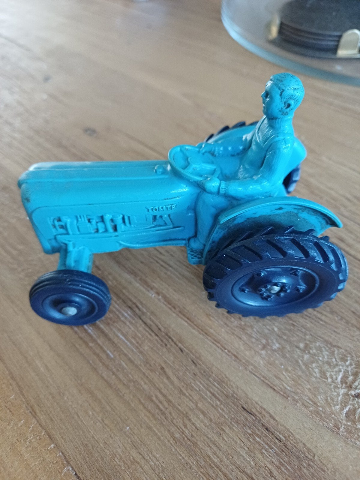 Vintage Tonte speelgoed tractor met bestuurder, Ophalen of Verzenden, Gebruikt