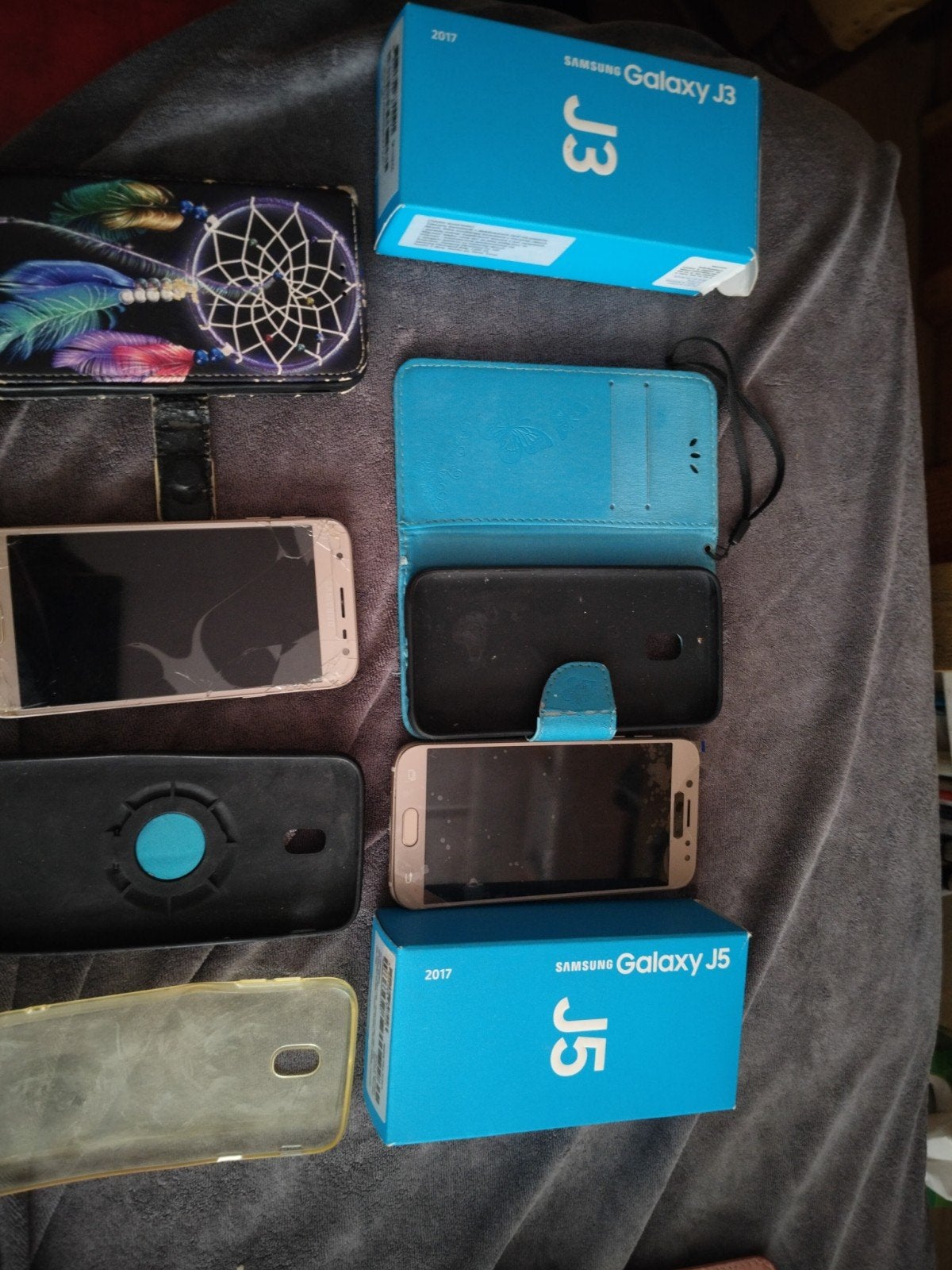 Samsung Galaxy J3 en J5 (2017) met accessoires, Overige modellen, Ophalen of Verzenden, Zonder simlock, Niet werkend
