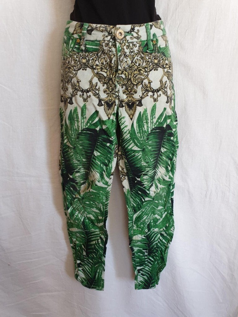 Leuke jeans met print mt 38 merk River Island, Maat 38/40 (M), ., Ophalen of Verzenden, Zo goed als nieuw