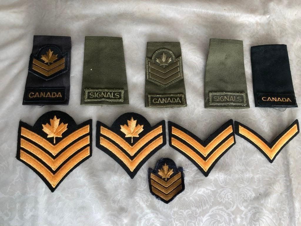 Rangonderscheidingstekens Canadese leger, Ophalen of Verzenden, Landmacht, Overige gebieden, Embleem of Badge