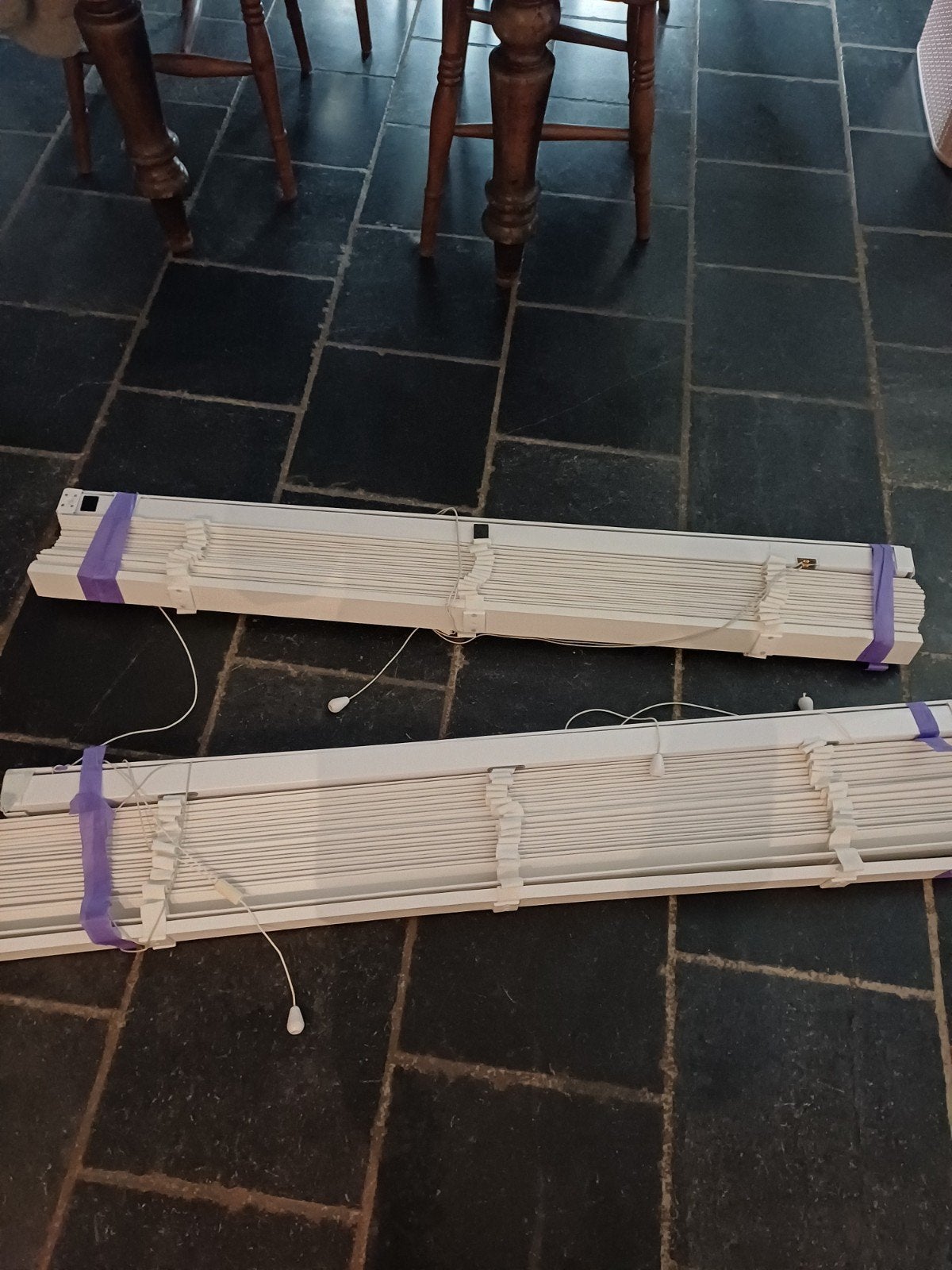 2x Witte  Houten Luxaflex, Ophalen of Verzenden, Wit