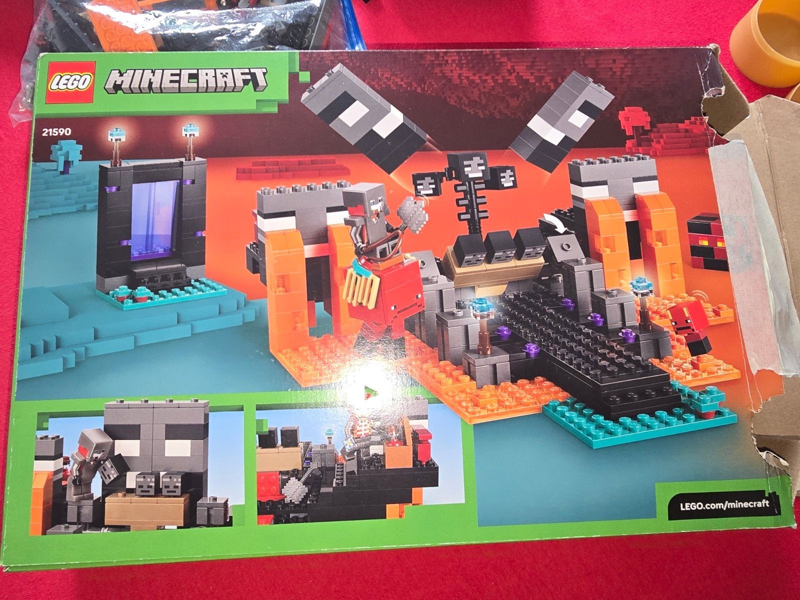 LEGO Minecraft 21590 De Wither-strijd – compleet, Gebruikt, Minecraft, Lego, Ophalen of Verzenden