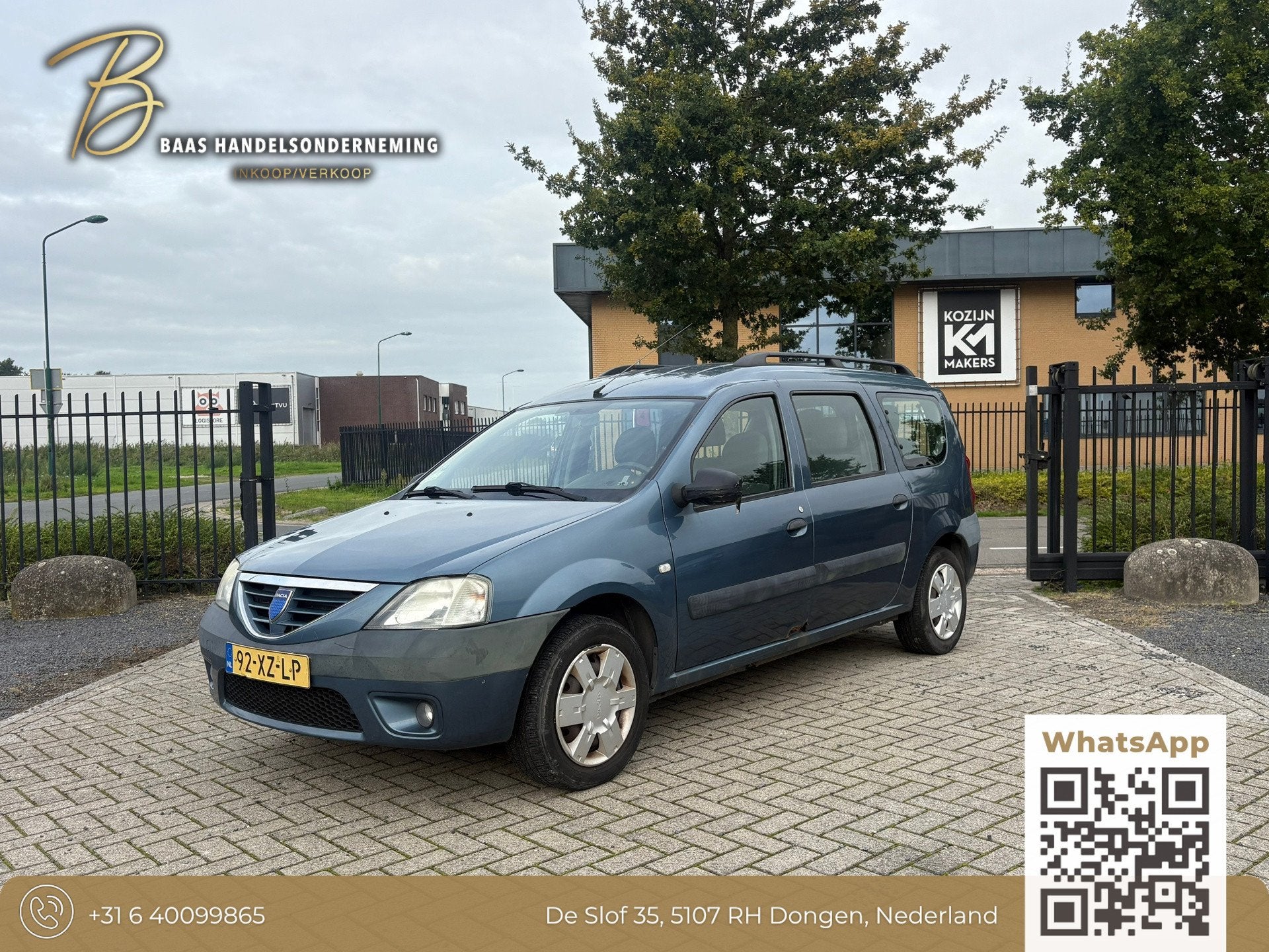 Dacia Logan MCV 1.6-16V Lauréate 7 SEATS | AIRCO, Auto's, Stof, Gebruikt, Elektrische ramen, Blauw