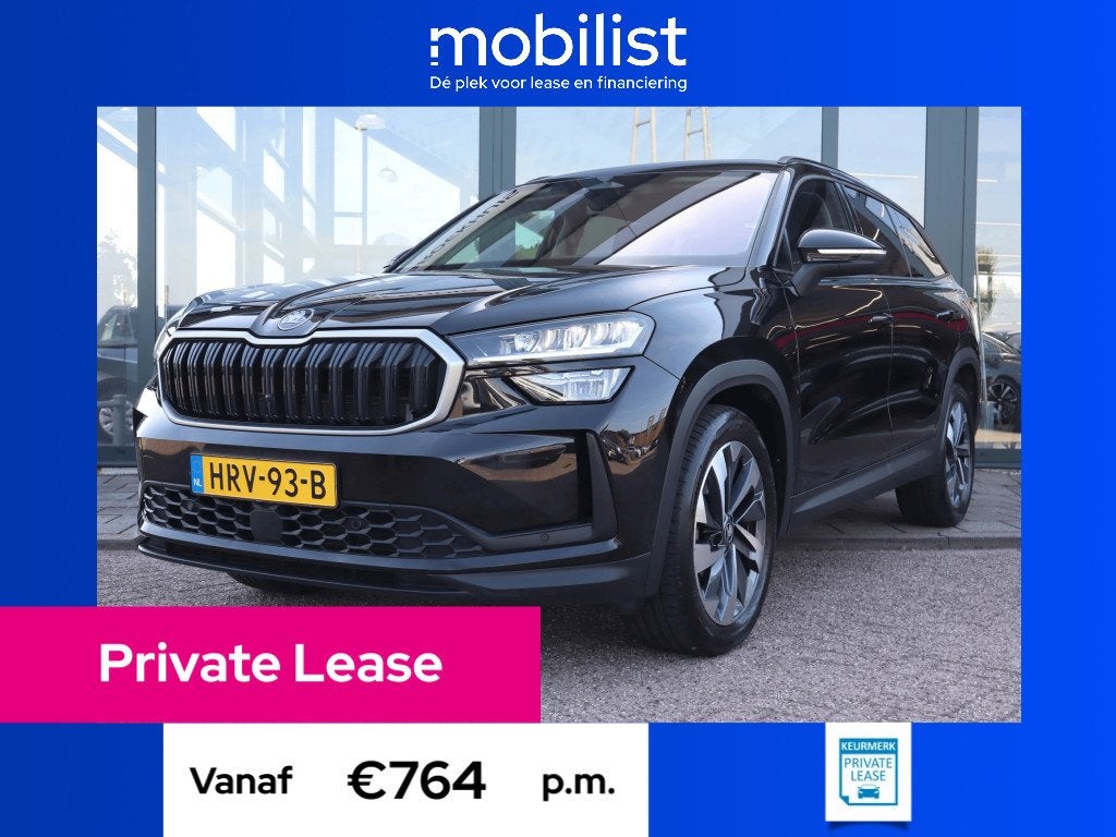 Skoda Kodiaq 1.5 TSI MHEV Business Edition 7p. (bj 2025), 4 cilinders, 150 pk, 7 stoelen, Zwart