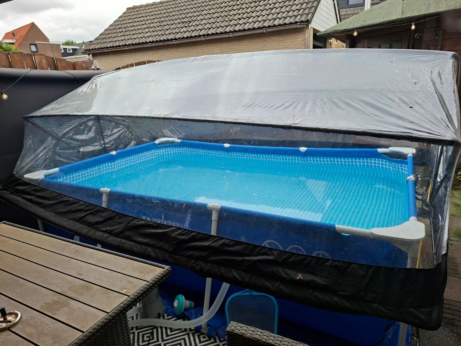 Zwembad + koepel +pomp lees beschrijving eerst, Tuin en Terras, Zwembad-toebehoren, Ophalen, Gebruikt