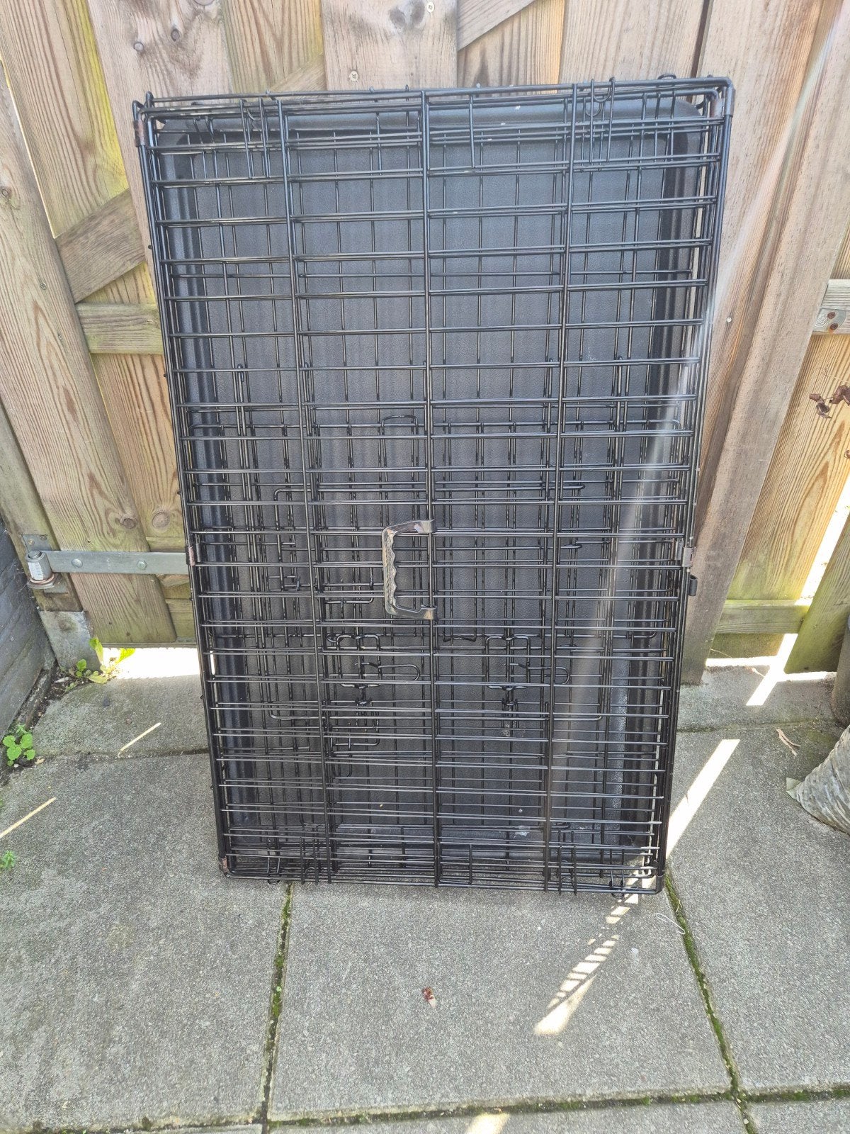 zwarte maat L bench + kussen, Ophalen, Zo goed als nieuw, 75 tot 110 cm, Minder dan 65 cm