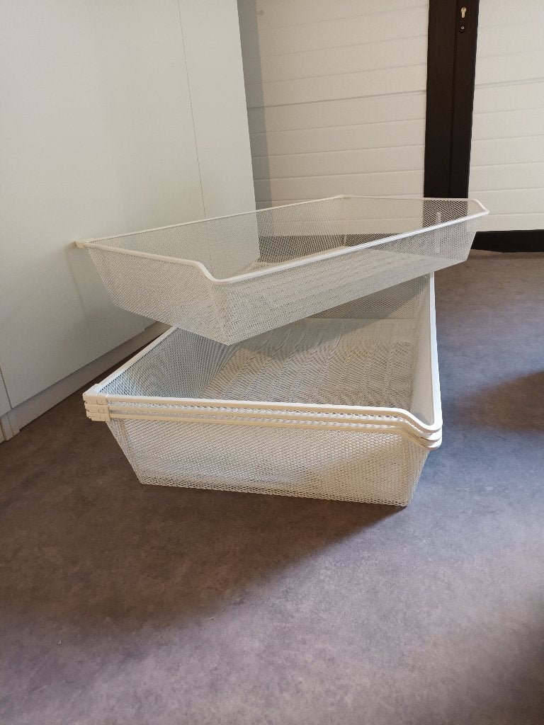 KOMPLEMENT Draadmand (voor Pax kasten) incl rails 4 stuks, Ophalen, 50 tot 100 cm, Zo goed als nieuw, Minder dan 100 cm