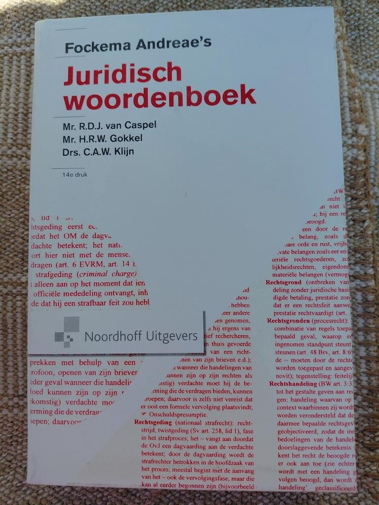 Fockema Andreae's Juridisch woordenboek - 14e druk, Ophalen of Verzenden