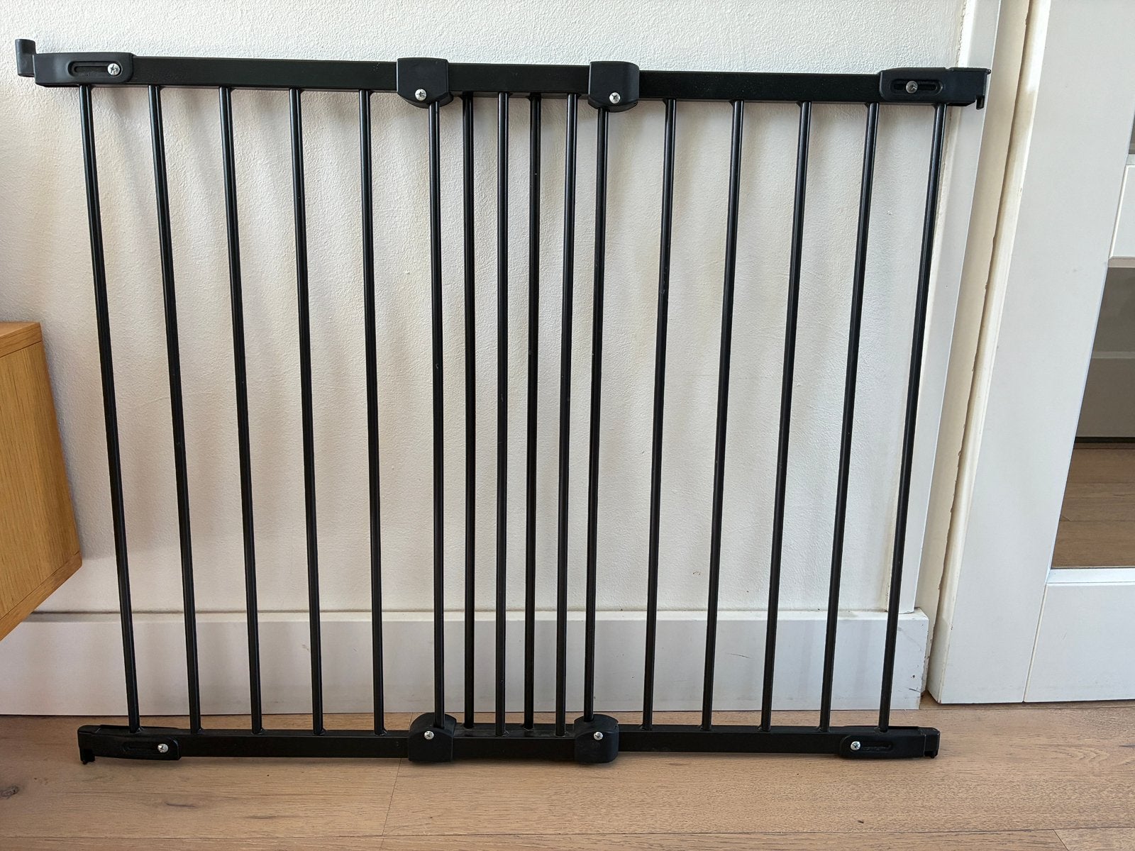 Traphekje / veiligheidshekje zwart BabyDan, Ophalen, Zo goed als nieuw, Metaal of IJzer, Klemhekje