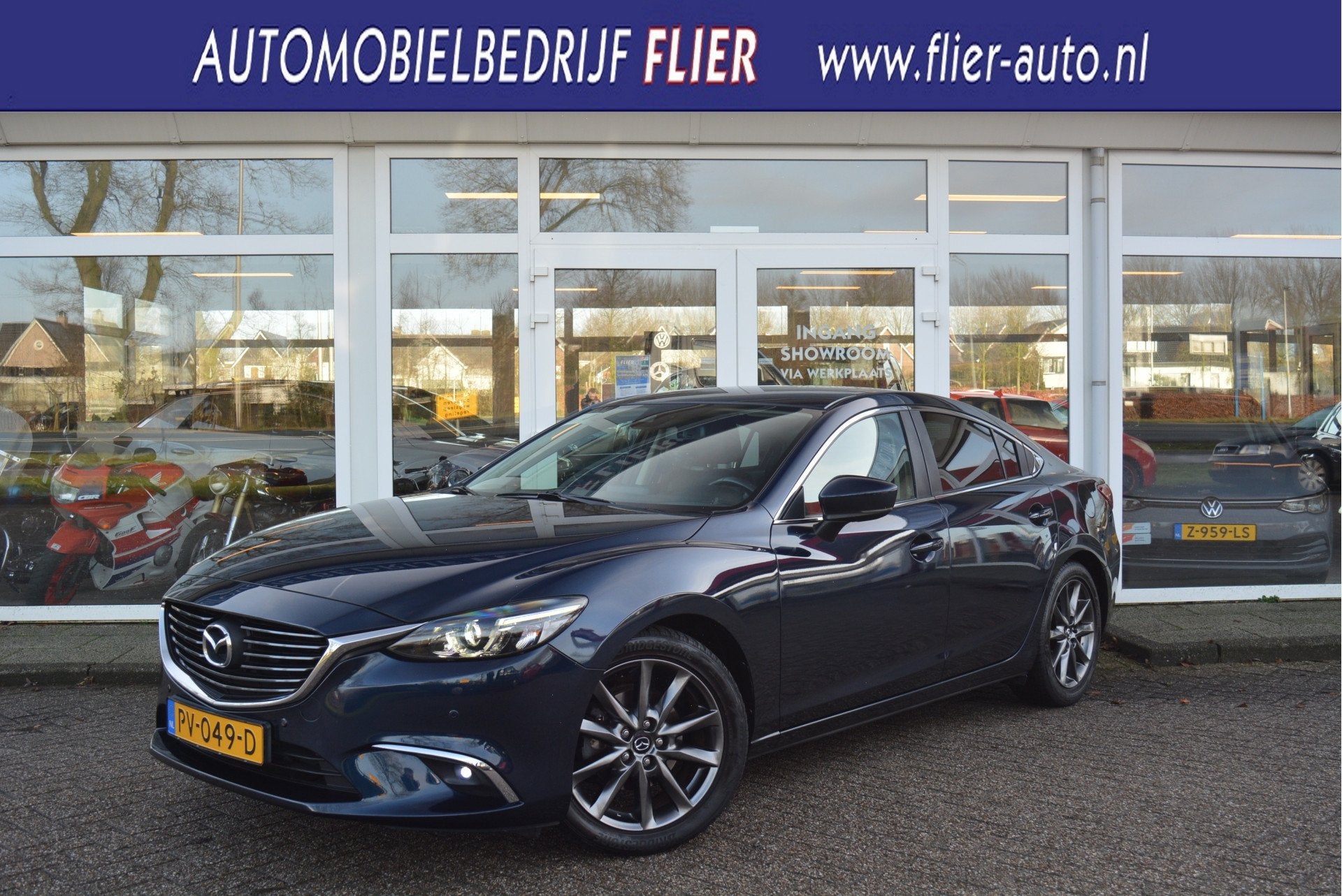 Mazda 6 2.0 SkyActiv-G 165 Skylease GT | Trekhaak | PDC V+A, Auto's, Voorwielaandrijving, 1998 cc, 4 cilinders, Blauw