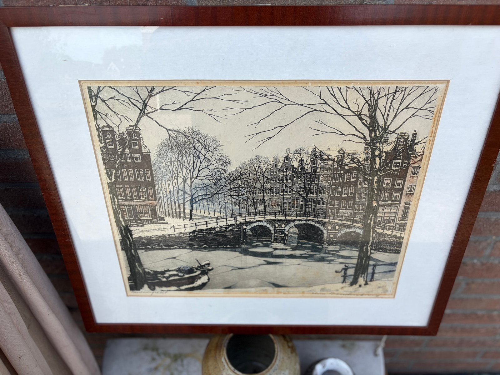 sneeuwets LEIDSEGRACHT AMSTERDAM Corn. Brandenburg, Ophalen of Verzenden