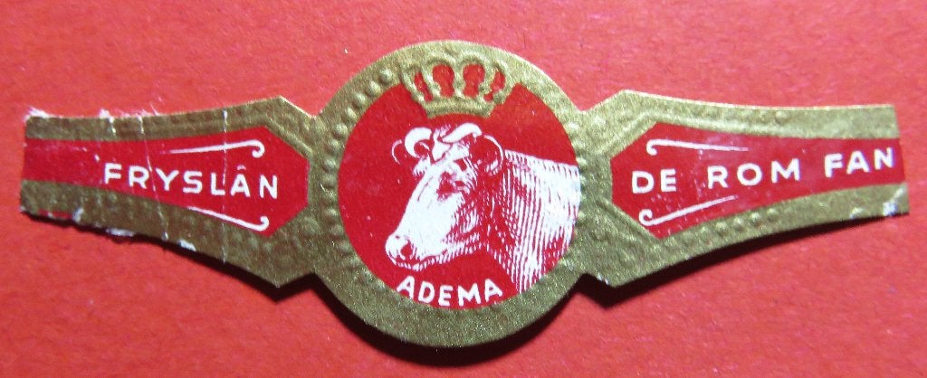 Sigarenbandje Reclamebandje Adema Fryslân De Rom Fan, Verzamelen, Verzenden, Gebruikt, Sigarenbandjes