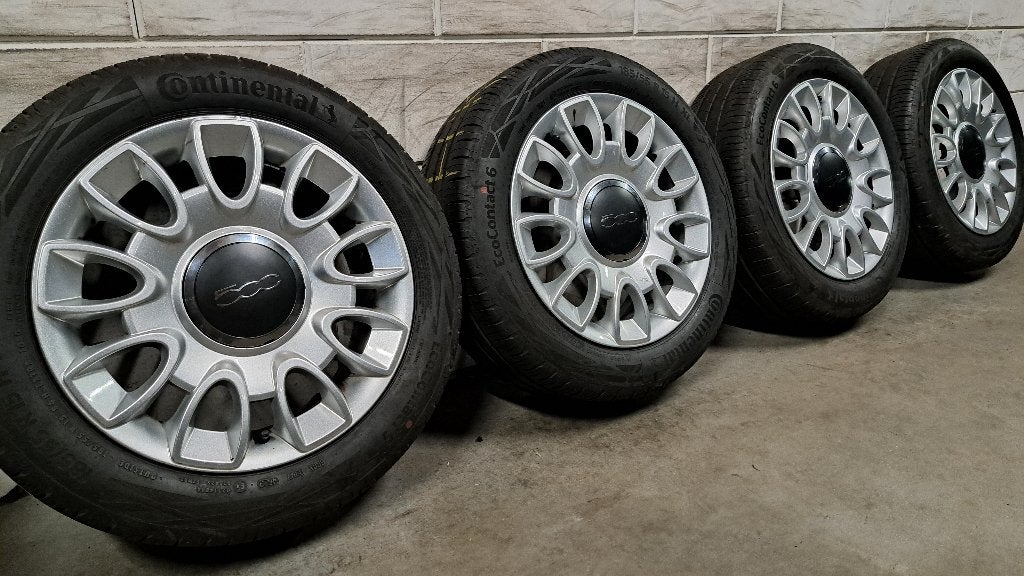 Lichtmetalen velgen Fiat 500 Punto Qubo Ford Ka 185/55/15, Gebruikt, 15 inch, Banden en Velgen, Personenwagen