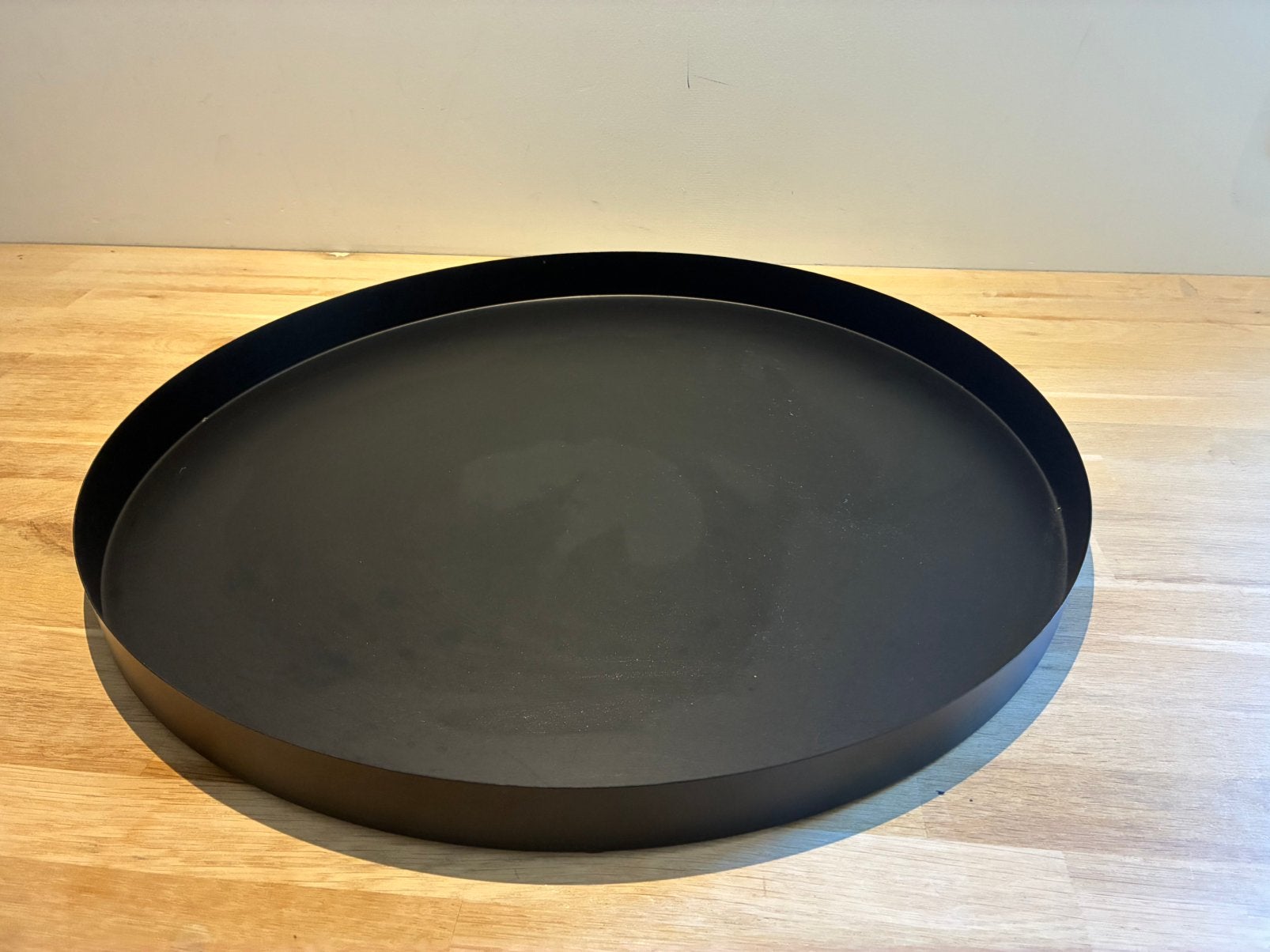 Decoratie schaal, rond, zwart, Huis en Inrichting, Ophalen, Gebruikt