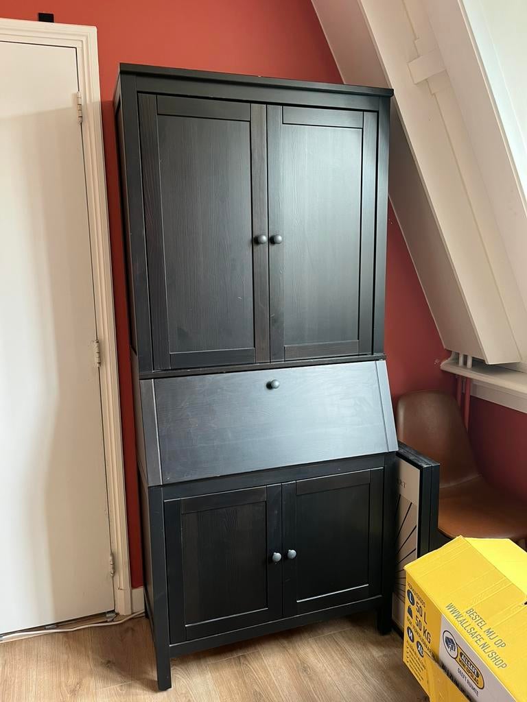 Secretaire bureau zwart, Huis en Inrichting, Kasten | Secretaires, Ophalen, Gebruikt