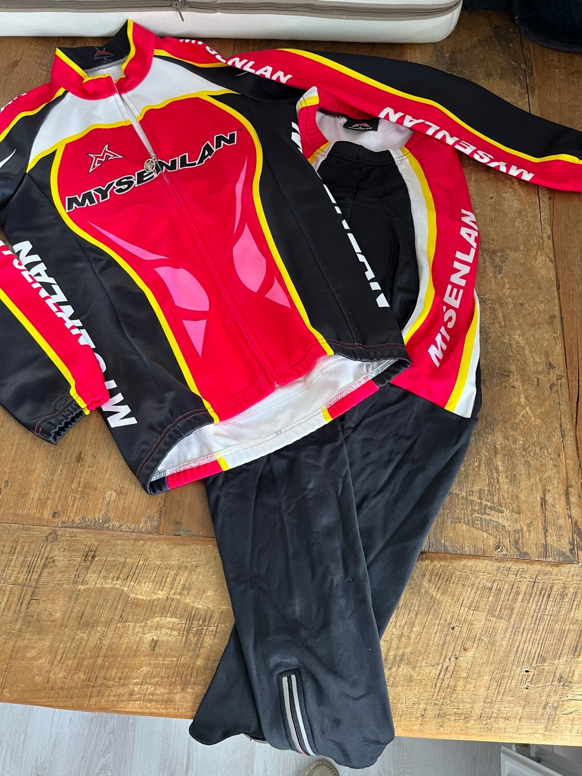 MYSENLAN Fietskleding Set - Jack en Broek Maat S, S, Dames, Ophalen of Verzenden, Zo goed als nieuw