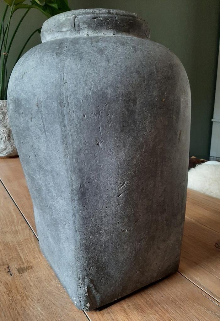 Mooie grote pot / vaas, Ophalen, Gebruikt, Overige kleuren, Aardewerk of Porselein