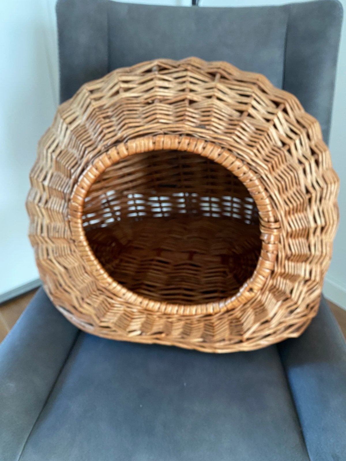Rieten kattenmand, Dieren en Toebehoren, Ophalen, Gebruikt, Riet