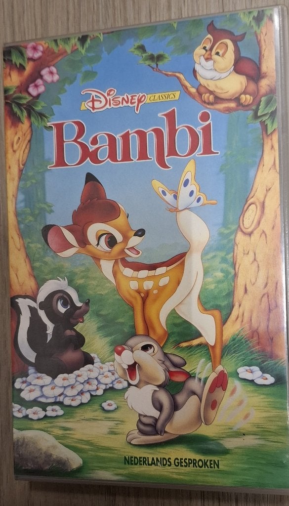 Disney Classics Bambi VHS - Nederlands Gesproken, Cd's en Dvd's, Tekenfilm, Alle leeftijden, Zo goed als nieuw, VHS