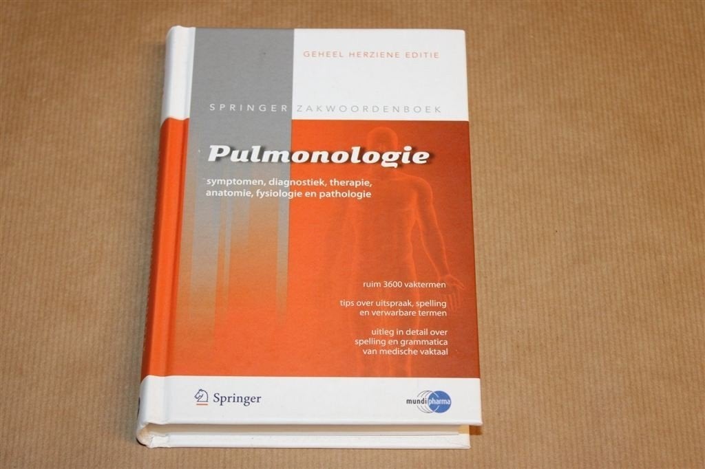 Zakwoordenboek Pulmonologie — Springer — 3600 Vaktermen, Ophalen of Verzenden, Zo goed als nieuw, Van Dale, Nederlands