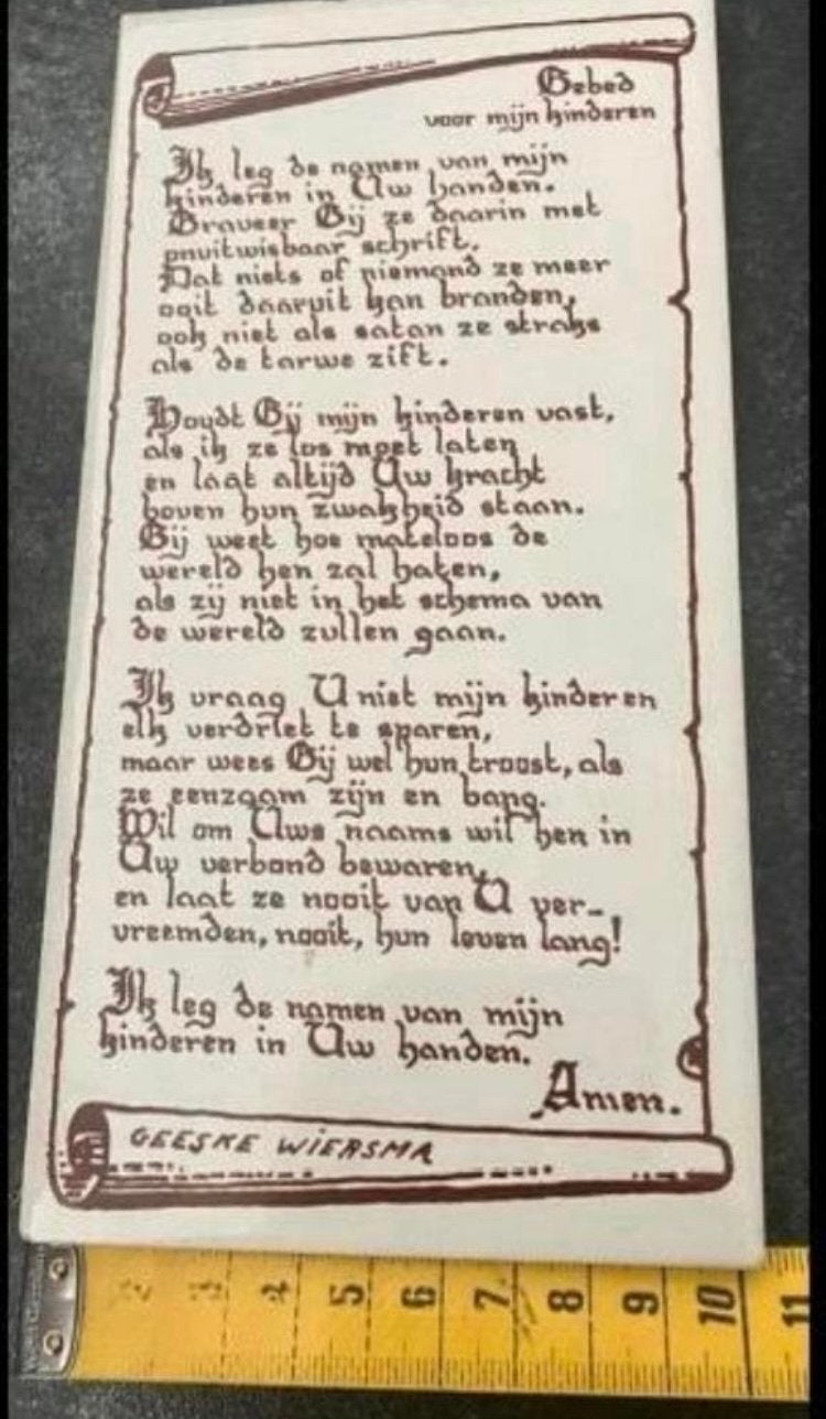 GEBED mooi op tegeltje…, Ophalen of Verzenden