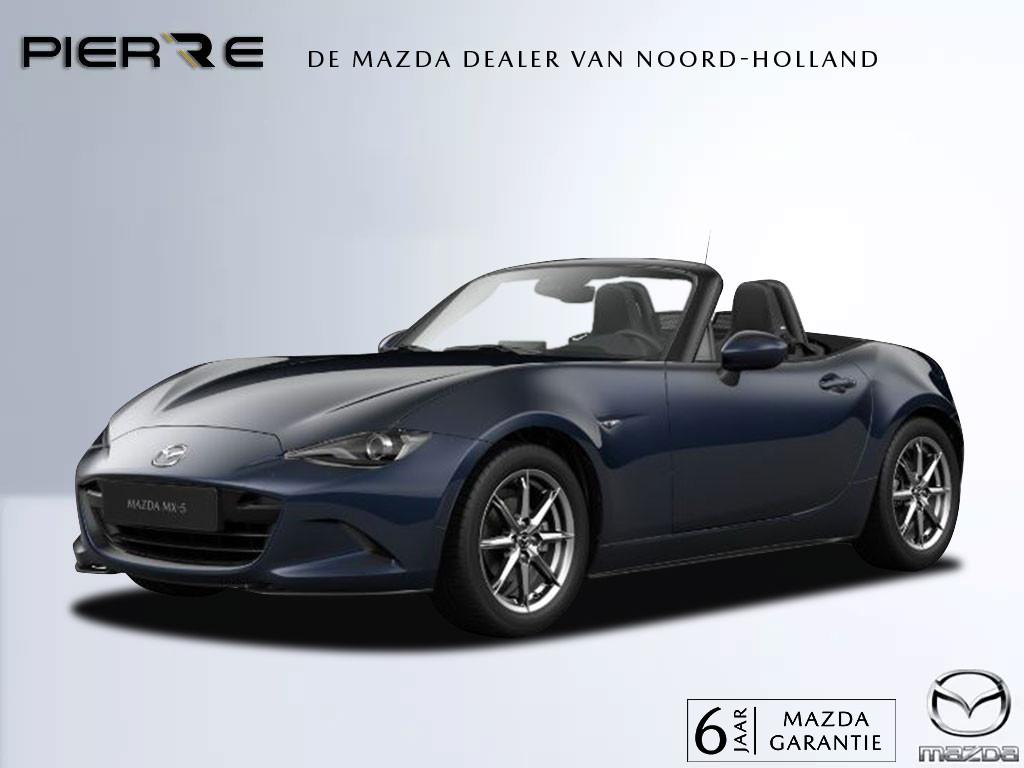 Mazda MX-5 1.5 SkyActiv-G 132 pk Exclusive-Line | CARPLAY |, Achterwielaandrijving, 978 kg, Zwart, 4 cilinders