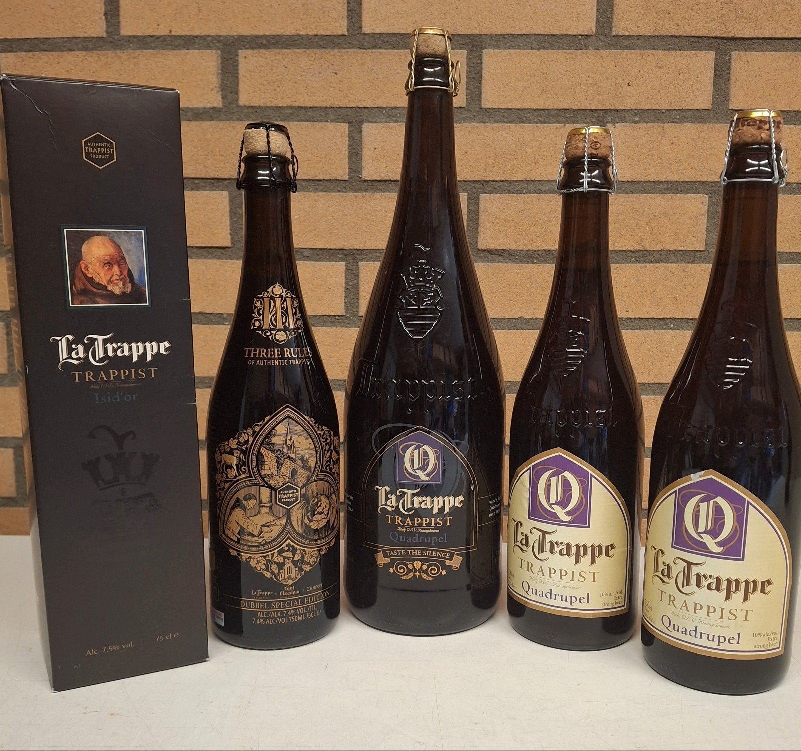 La Trappe set ( o.a. (Magnum) Quadrupel, Three Rules, etc, Verzamelen, Biermerken, Nieuw, Flesje(s), La Trappe, Ophalen of Verzenden