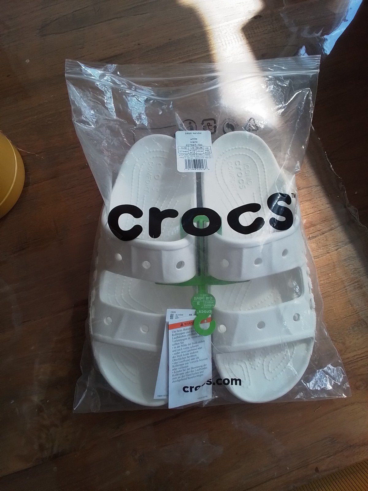 Crocs Baya Sandal Slippers Wit Maat 43-44, Slippers, Wit, Nieuw, Ophalen of Verzenden