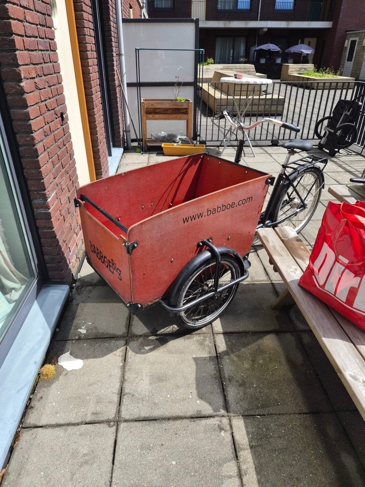 Babboe Big Bakfiets - Ideaal voor  Goederen, Ophalen of Verzenden, Gebruikt, 4 kinderen of meer