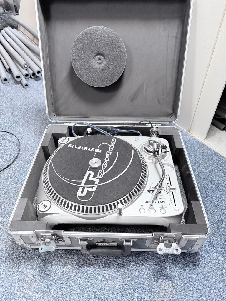 2x JB Systems T2 Platenspeler in Flightcase, Audio, Tv en Foto, Platenspelers, Overige merken, Gebruikt, Pitch-regelaar, Ophalen of Verzenden