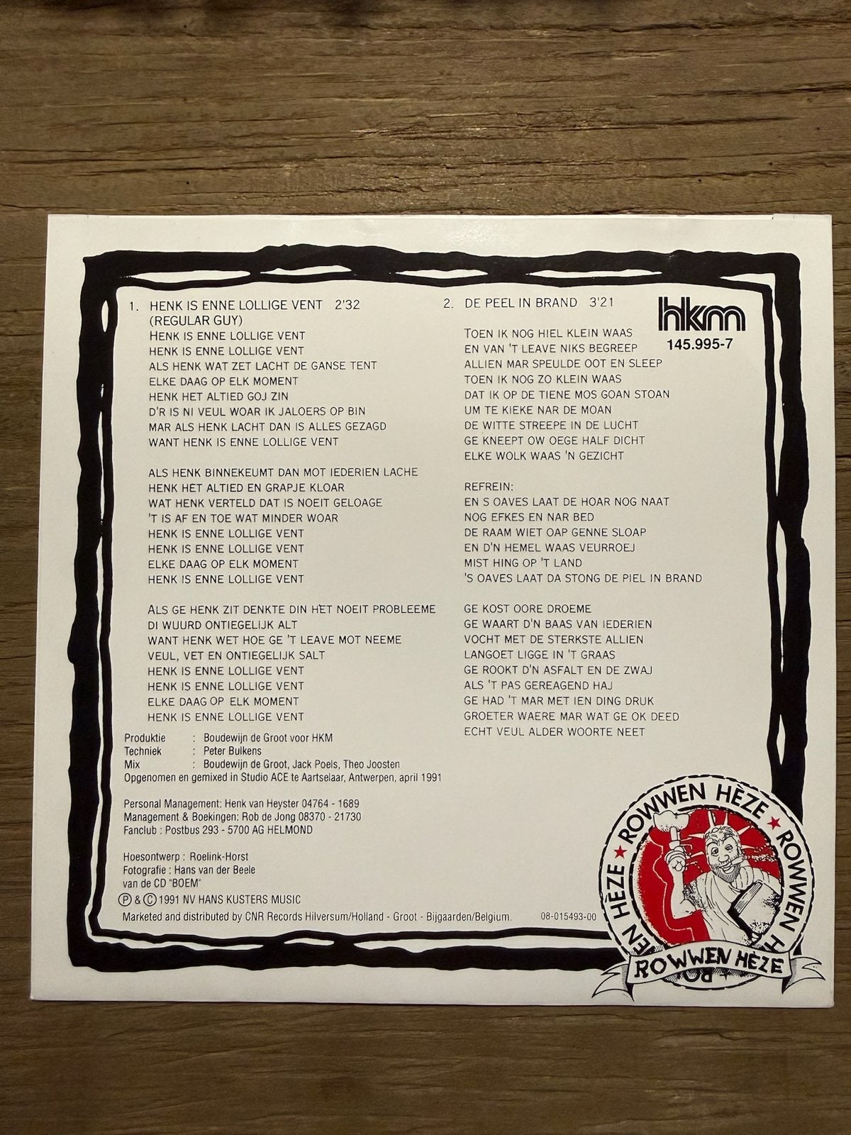 Rowwen Hèze - Henk is enne lollige vent (7 inch single), Gebruikt, Originele persing, 7 inch, Ophalen of Verzenden